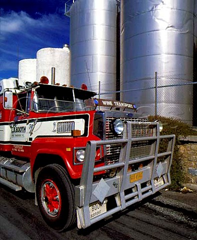 Wine transport lorry at Yalumba Winery  Angaston South Australia  Barossa Valley