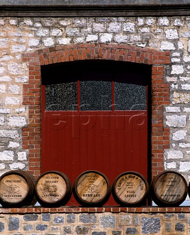 Old Port and sherry casks outside Yalumba   Winery Angaston South Australia Barossa Valley
