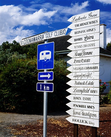 Winery direction signs Penola   South Australia     Coonawarra