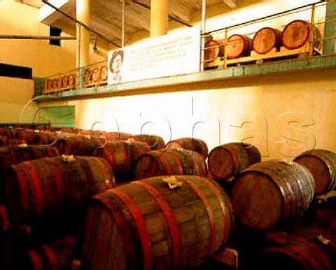 American oak barriques in the cellars of theSuhindol winery Bulgaria Above is a quote fromMaxim Gorki  I drank and was surprised at this mostsunny wine Live for ever people who can make goodwine and with this introduce sunlight into thesouls of the people