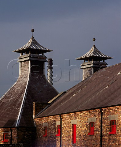 Pagodas of the Old Bushmills Whiskey Distillery Bushmills County Antrim Northern Ireland