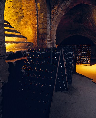 Cellars of Taittinger in the remains of StNicaise Abbey Reims France Champagne