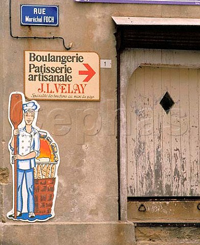 Boulangerie sign in Chateauneuf du Pape