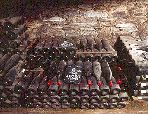 Bottles of Cte de Beaune 1er Cru in the cellars of   Patriarche Pre et Fils  Beaune Cte dOr France