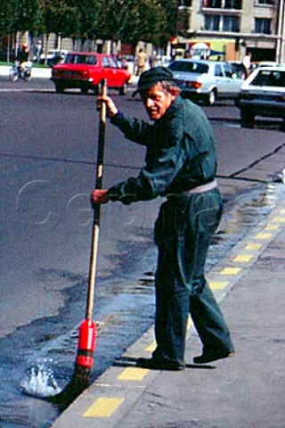 Street cleaner Paris France