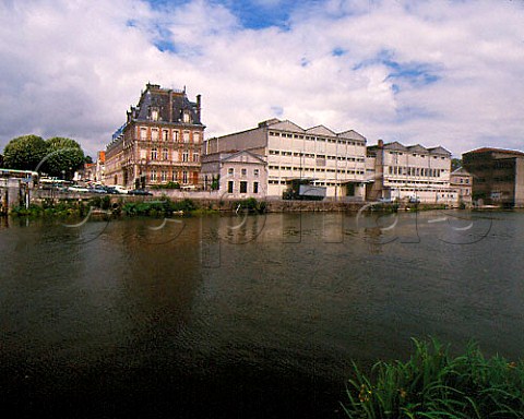 The Courvoisier premises by the Charente River in   Jarnac Charente France     Cognac