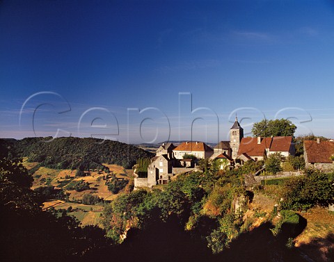 Village of ChteauChalon above the River Seille Jura France