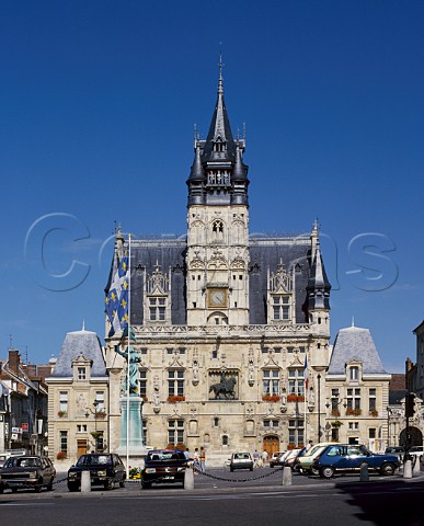 The Hotel de Ville town hall of Compiegne Oise France  Picardy