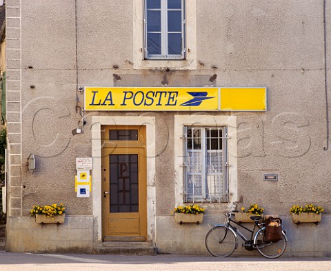 Post office in the wine village of PulignyMontrachet Cte dOr France
