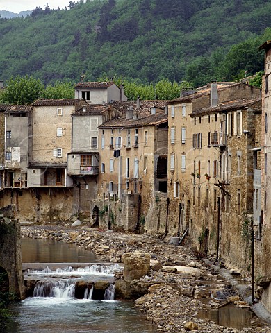 RenneslesBains one of the villages devastated by the floods of September 1992 in one hour the river level rose to within a metre of the camera position  Aude France  LanguedocRoussillon