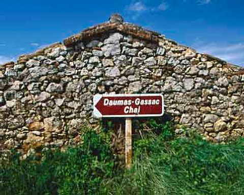 Sign to Mas de DaumasGassac near Aniane Herault