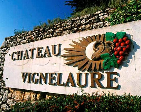 Sign at entrance to Chteau Vignelaure near Rians   Var France     Coteaux dAixenProvence