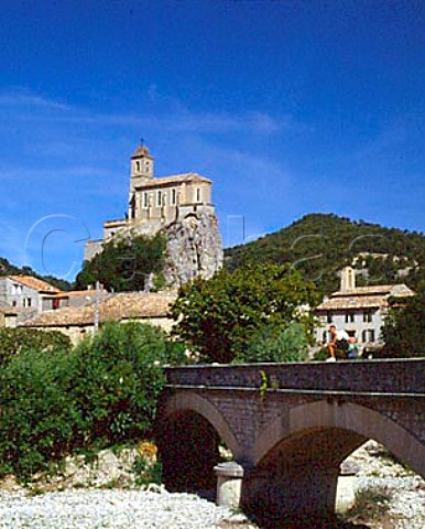 The church at Pierrelongue above the Ouvze River Drme France  RhneAlpes