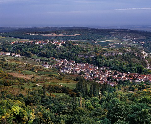 Village and vineyards of StRomain Cte dOr France Cte de Beaune
