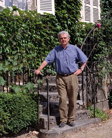 Olivier Leflaive on the steps of his house at   PulignyMontrachet Cte dOr France