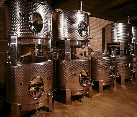 Stainless steel tanks in the winery of Aldo   Conterno Monforte dAlba Piemonte Italy  Barolo