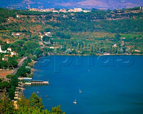 Town of Marino above Lago di Albano Lazio Italy
