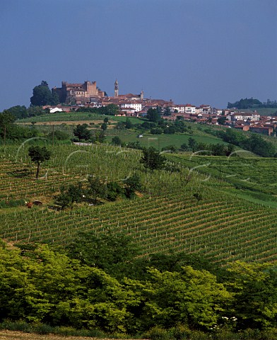 Vineyards below the hilltop village of Montemagno in the Monferrato Hills northeast of Asti Piemonte Italy  Barbera dAsti
