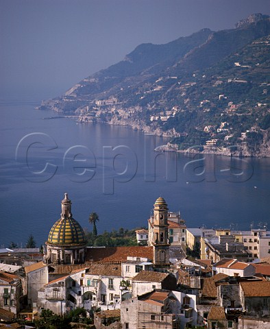 View over Vietri towards the Amalfi peninsula  Near Salerno Campania Italy