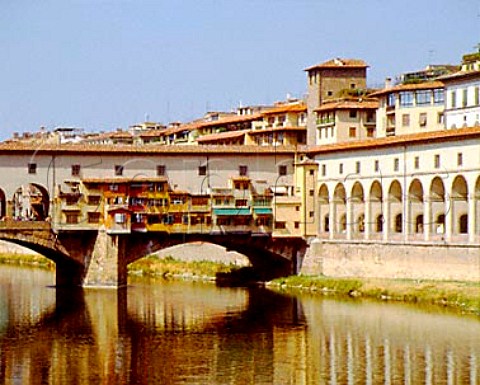 Ponte Vecchio over the Arno River in Florence    Italy