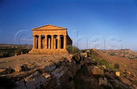 Temple of Concordia with the Temple of Giunone in the distance Valley of Temples Agrigento Sicily
