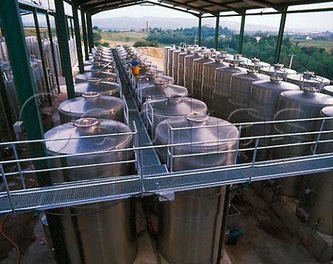 Fermentation tanks of Miguel Torres Pacs del    Peneds Catalonia Spain