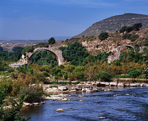 Ruins of the Puente Romano de Mantible over the River Ebro near Assa Rioja Spain