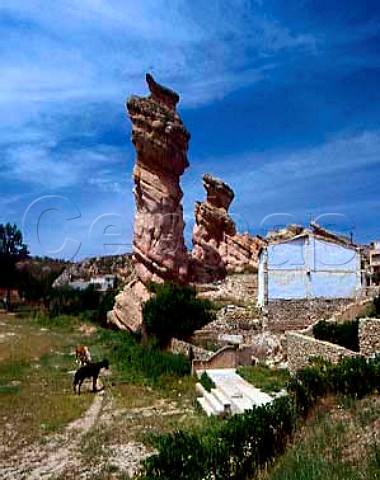 Rock formations at Autol La Rioja Spain  Rioja   Baja
