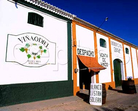 Bodegas at Bollullos par del Condado Andalucia Spain Vina Odiel is a dry fruity table wine made from the local Zalema grape by Sovicosa a company set up by a group of producers to produce table wine instead of the more common sherry style wines of the area  DO Condado de Huelva