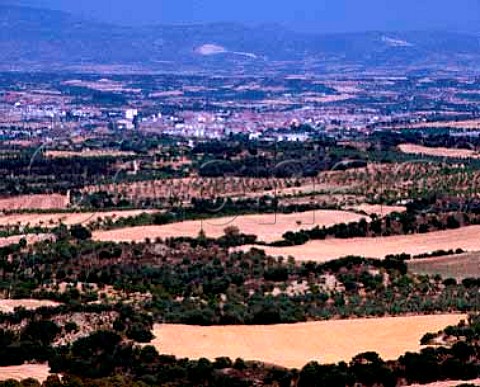 View over Barbastro from the Monasterio del Pueyo   Aragon Spain DO Somontano