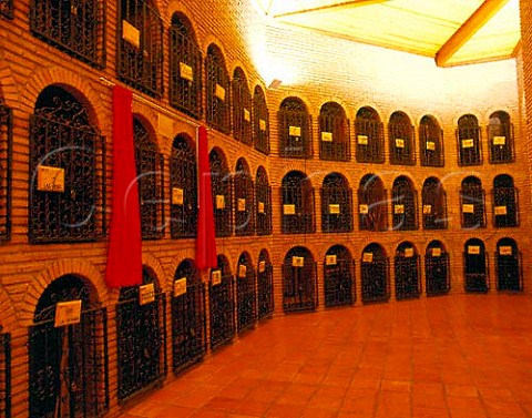 Wine maturing in customers private bins   Bodegas Campillo Laguardia Spain   Rioja Alavesa