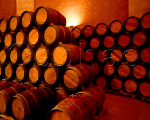 Barrel maturation cellar of Bodegas Campillo   Laguardia Spain      Rioja Alavesa