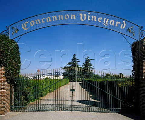 Entrance to Concannon Vineyard and winery Livermore Alameda Co California  Livermore Valley