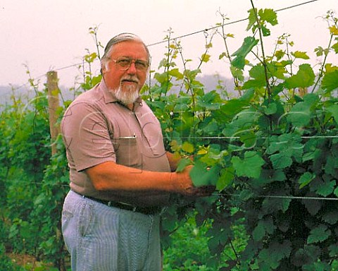 Richard Naylor in Pinot Noir vineyard  Naylor Wine   Cellars Stewartstown York Co Pennsylvania USA