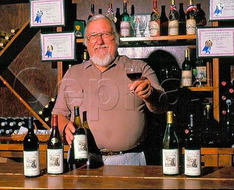 Richard Naylor of Naylor Wine Cellars in his tasting   room  Stewartstown York Co Pennsylvania USA