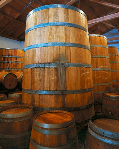 Red wine barrel room of Flora Springs St Helena  Napa Valley California