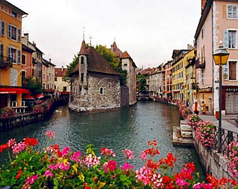 Old Prison on an island in the Canal du Thiou in the   center of Annecy near Geneva  HauteSavoie   France RhneAlpes