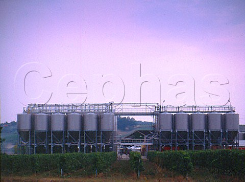Stainless steel tanks of the Cooperative of   Les Lves and StAndr   Gironde France SteFoyBordeaux