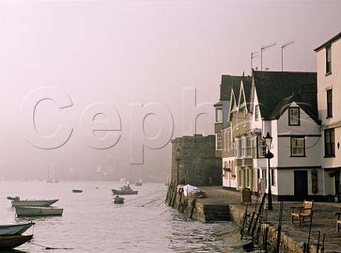 Misty morning at Dartmouth harbour  Devon England
