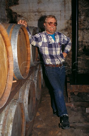 Randy Dunn in his barrel cellar Angwin Napa Valley California Howell Mountain