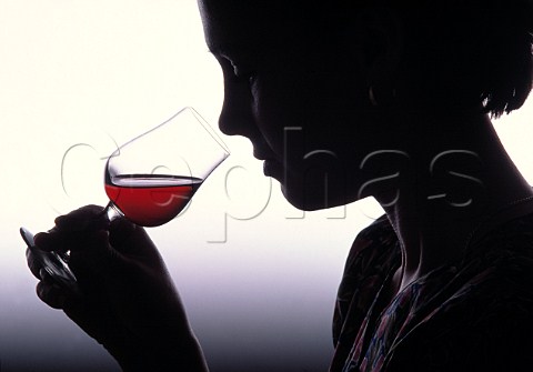 Checking nose of a red wine