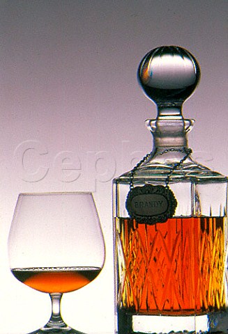 Brandy decanter and glass