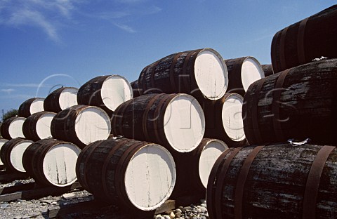 ETKO Cyprus sherry maturing in barrels   outdoors