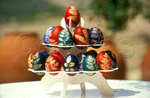 Decorated eggs for Easter Arsos Cyprus