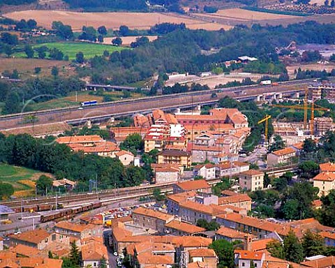 View over the modern part of Orvieto Umbria Italy