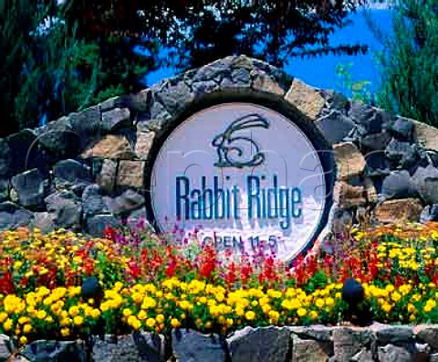 Rabbit Ridge Winery sign Healdsburg  Sonoma Co California  Russian River AVA