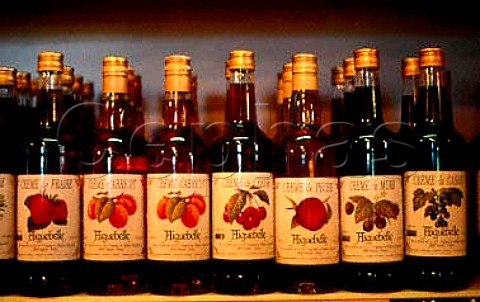 Aiguebelle fruit liqueurs on sale in the   Monastic produce shop of   Buckfast Abbey Buckfastleigh Devon