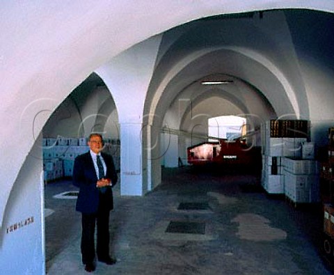 Severino Garofano in Masseria Monaci a former   monastery which he now uses as a winery  Copertino Puglia Italy