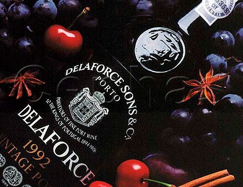 Bottle of Delaforce 1992 Vintage Port