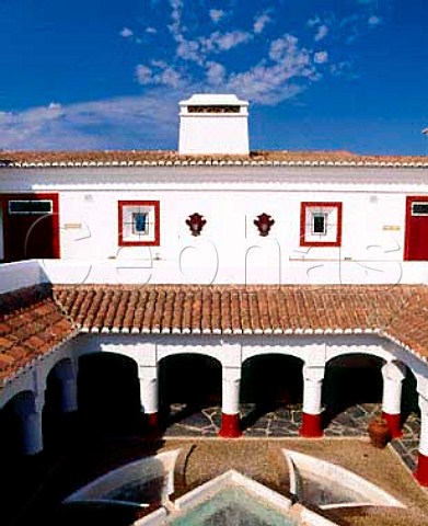 Courtyard in the visitor centre of  Herdade do Esporao Reguengos de Monsaraz Portugal    Alentejo